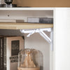 SoBuy FWT104-WN Mesa Escritorio Plegable con 3 Estantes Blanco y Natural
