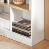 SoBuy FWT104-WN Mesa Escritorio Plegable con 3 Estantes Blanco y Natural