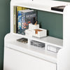 SoBuy FWT105-II-W Mesa Escritorio Plegable con 1 carro 64x62x98cm