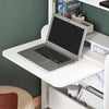 SoBuy FWT105-II-W Mesa Escritorio Plegable con 1 carro 64x62x98cm