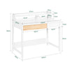 Mesa de computador SoBuy FWT106-W com 2 gavetas e 1 prateleira