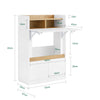 SoBuy FWT109-WN Mesa Escritorio Plegable con 2 Cajones y 1 Estante 63x67x93 cm