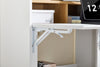 SoBuy FWT109-WN Mesa Escritorio Plegable con 2 Cajones y 1 Estante 63x67x93 cm