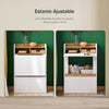 SoBuy FWT109-WN Mesa Escritorio Plegable con 2 Cajones y 1 Estante 63x67x93 cm