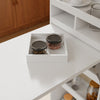 SoBuy FWT115-W Isla de cocina blanca con encimera abatible 65.3x199.5x120 cm