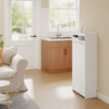 SoBuy FWT115-W Isla de cocina blanca con encimera abatible 65.3x199.5x120 cm