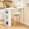 SoBuy FWT17-II-W Mesa Alta de Cocina Mesa de Bar con 3 Estantes Blanca 112 x 57 x 106 cm