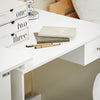 SoBuy FWT35-W Mesa de Escritorio con un cajón y 4 estantes