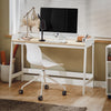 Preventa-SoBuy FWT41-WN Mesa de escritorio con un estante Blanco