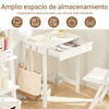 SoBuy FWT43-W Mesa de escritorio con un cajón y 2 ganchos Blanco 60x40x76 cm