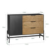 SoBuy HFSB02-SCH Aparador de Cocina Recibidor Buffet con 1 Puerta y 3 Cajones