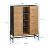 SoBuy HFSB04-SCH Aparador con 2 Puertas y 4 Compartimentos 92 x 40 x 119 cm