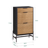 SoBuy HFSR03-SCH Sapateira com 2 abas e 1 gaveta preta 64 x 40 x 115 cm