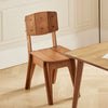 SoBuy HFST01-BR Silla de Comedor con Respaldo con Juntas de Espiga Marrón