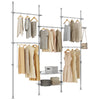 Cabide telescópico SoBuy KLS04-II-HG com altura ajustável, cinzento, 209-311 x 200-295 cm