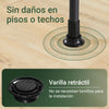Cabide SoBuy KLS04-II-SCH com 5 barras e 2 cestos preto