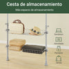 Cabide telescópico SoBuy KLS04-II-HG com altura ajustável, cinzento, 209-311 x 200-295 cm