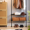 Cabide SoBuy KLS07-SCH com 1 barra e 3 prateleiras preto H233-295cm