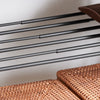 Cabide SoBuy KLS07-SCH com 1 barra e 3 prateleiras preto H233-295cm