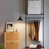 Cabide SoBuy KLS07-SCH com 1 barra e 3 prateleiras preto H233-295cm