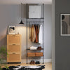 Cabide SoBuy KLS07-SCH com 1 barra e 3 prateleiras preto H233-295cm