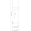 SoBuy KLS07-W Perchero de Ropa con 1 Barras y 3 baldas Blanco