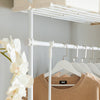 SoBuy KLS07-W Perchero de Ropa con 1 Barras y 3 baldas Blanco