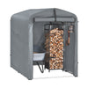 SoBuy KLS11-DG Garaje para moto y bicicletas Caseta Jardin Exterior 120x176x163 cm Gris