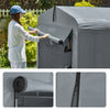 SoBuy KLS11-DG Garaje para moto y bicicletas Caseta Jardin Exterior 120x176x163 cm Gris