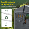 SoBuy KLS11-L-DG Garaje para bicicletas Caseta Jardin Exterior 1,59x2,19 x1,65 m Gris