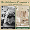 SoBuy KLS18-SCH Perchero de pared industrial con 3 barras y 3 estantes de MDF Negro