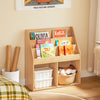 Preventa-SoBuy KMB01-N Librería para Niños con 3 Estanterías y 2 Compartimentos color Natural