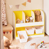 SoBuy KMB107-G Estantería Infantil con 3 Compartimentos y 3 Cajas de Plástico