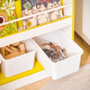 SoBuy KMB108-G Librería Infantil con 3 Compartimentos y 3 Cajas Extraíbles Amarilo