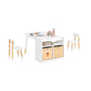Preventa-SoBuy KMB113-W Set de Mesa Infantil con 2 Sillas con 2 Cajas Blanco