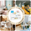 SoBuy KMB118-W Librería Infantil Montessori con 3 Compartimentos y 3 Estantes