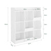 SoBuy KMB120-W Librería Infantil Estantería para libros y Juguetes con 9 Compartimientos Blanco 95x34x105 cm