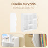 SoBuy KMB120-W Librería Infantil Estantería para libros y Juguetes con 9 Compartimientos Blanco 95x34x105 cm