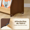 Preventa-SoBuy KMB32-N Libreria Infantil con 4 Compartimentos y 2 Ganchos Marrón