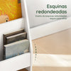 SoBuy KMB32-W Librería Infantil con 4 compartimentos abiertos Blanco