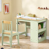 SoBuy KMB60-GR Mesa y Silla Infantil con 2 Estantes 3 portabolígrafos Verde 80x50x66cm