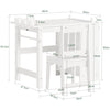 SoBuy KMB60-W Juego de Mesa y Silla Infantil Escritorio Infantil con 3 Portalápices