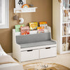 SoBuy KMB66-W Estantería con cojín de Asiento Banco Almacenamiento Infantil