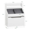 SoBuy KMB71-W Librería Infantil para niños con 1 Estante y 3 Cajas con Ruedas Blanco 63 x 32 x 80 cm