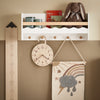 SoBuy KMB78-W Librería Infantil de Pared con 5 ganchos