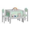 SoBuy KMB88-HG Juego de Mesa y 2 Sillas Infantil Muebles para niño Gris y Verde