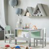 SoBuy KMB88-HG Juego de Mesa y 2 Sillas Infantil Muebles para niño Gris y Verde