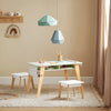 Conjunto de mesa e 2 bancos para criança SoBuy KMB92-GR, verde