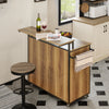 Carrinho de cozinha SoBuy KNL02-PF com 2 portas, 3 gavetas, 1 toalheiro e 1 prateleira adicional
