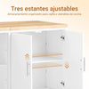 Detalle 2 puertas balda regulable aparador SoBuy KNL09-WN almacenaje cerrado vajilla electrodomésticos